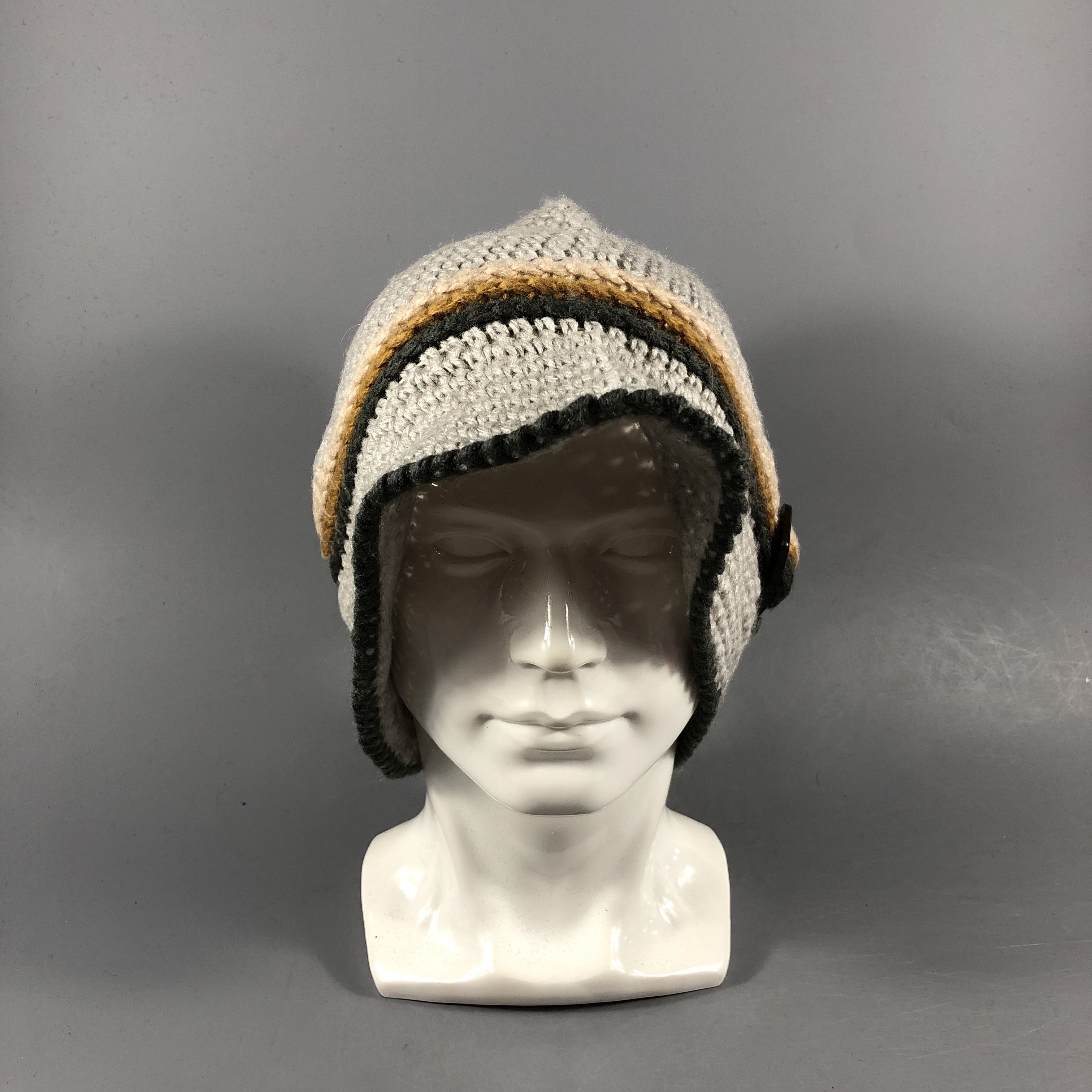 Japanese Brand Unknown Knit Bucket Hat Beanie Snowcap Snow Hat B985 Size ONE SIZE - 2 Thumbnail