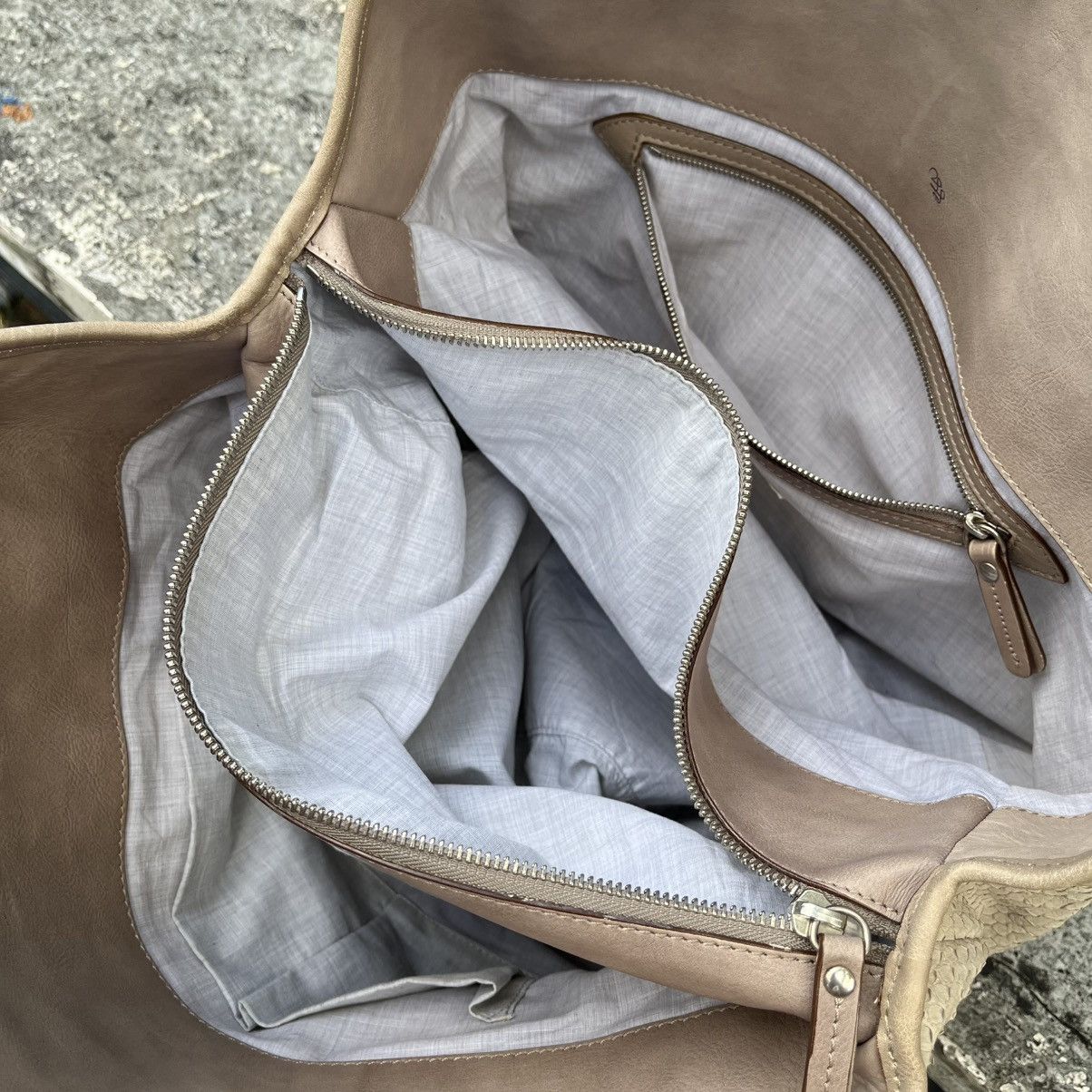 Brunello Cucinelli Brunello Cucinelli Snakeskin-Textured Leather Tote Bag Size ONE SIZE - 17 Thumbnail