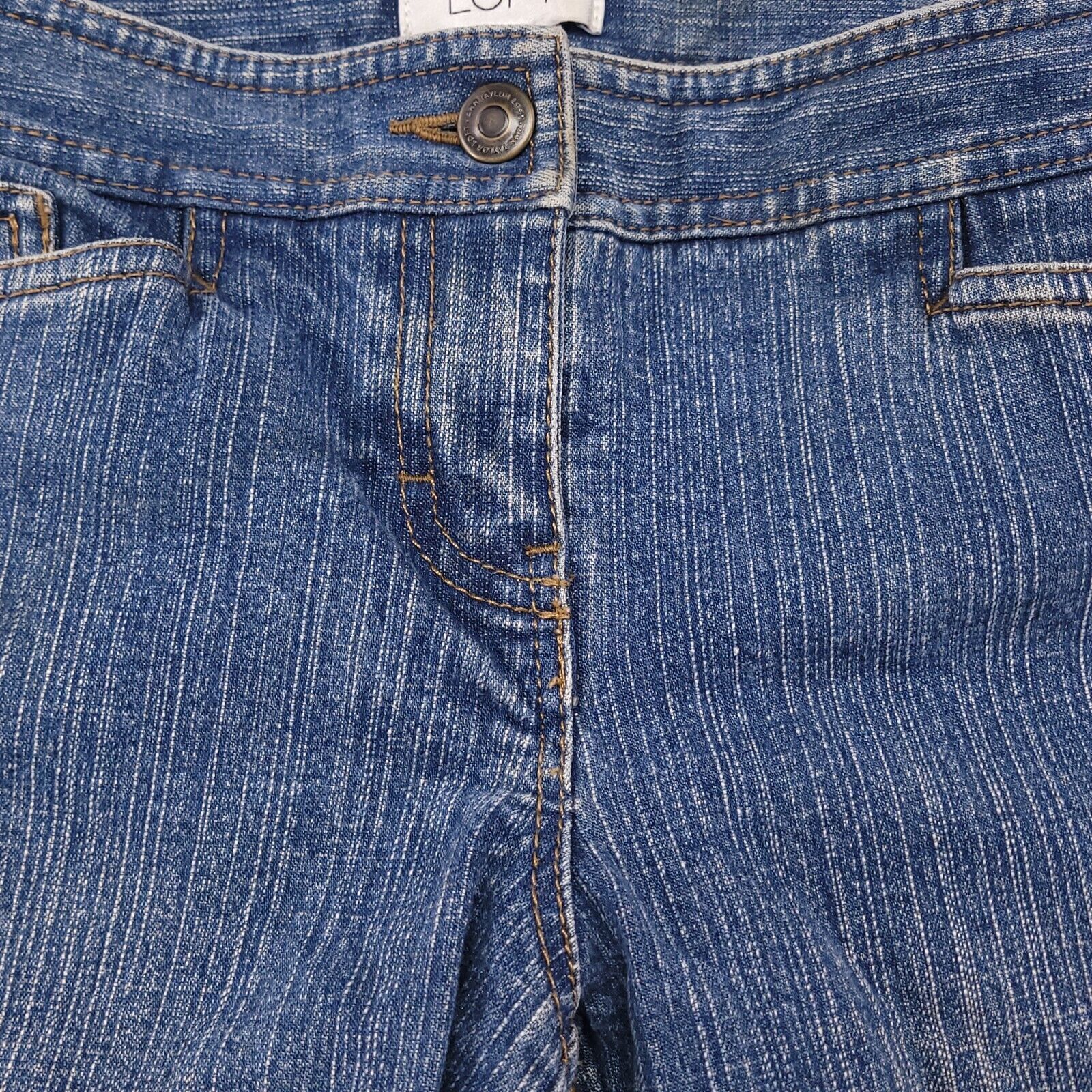 Loft Loft Casual Button Zip Denim Jeans Womens Size 0 Blue Size 29" - 4 Thumbnail