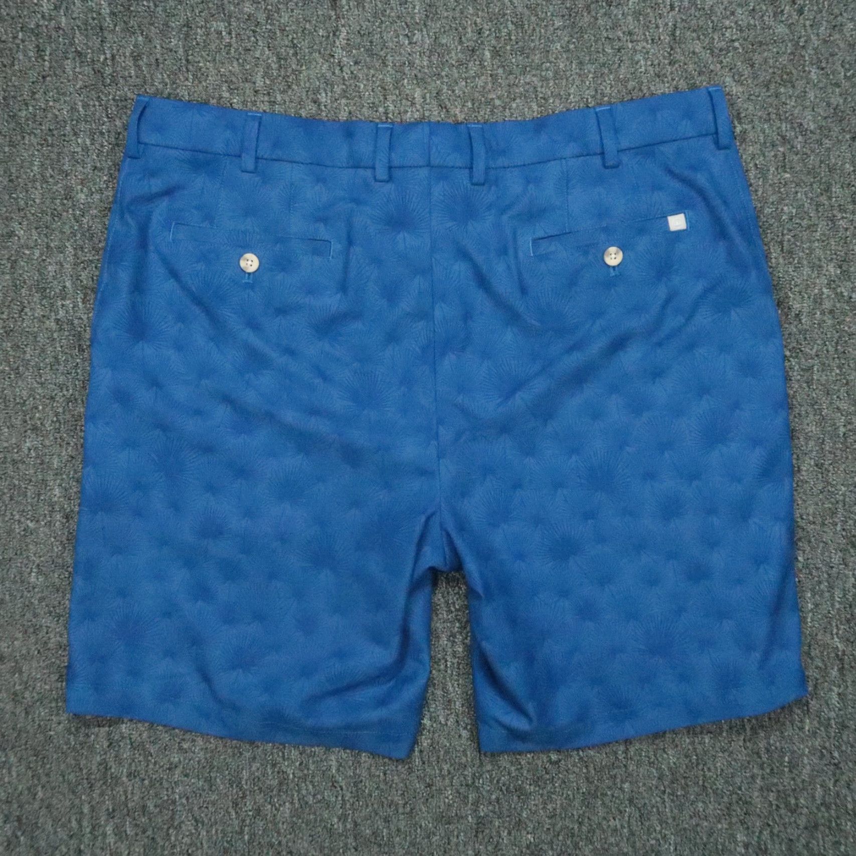 Peter Millar Peter Millar Shorts Mens 38 Blue Carbarro Fan Palm Twill Performance Chino Shirt? Size US 38 / EU 54 - 4 Thumbnail