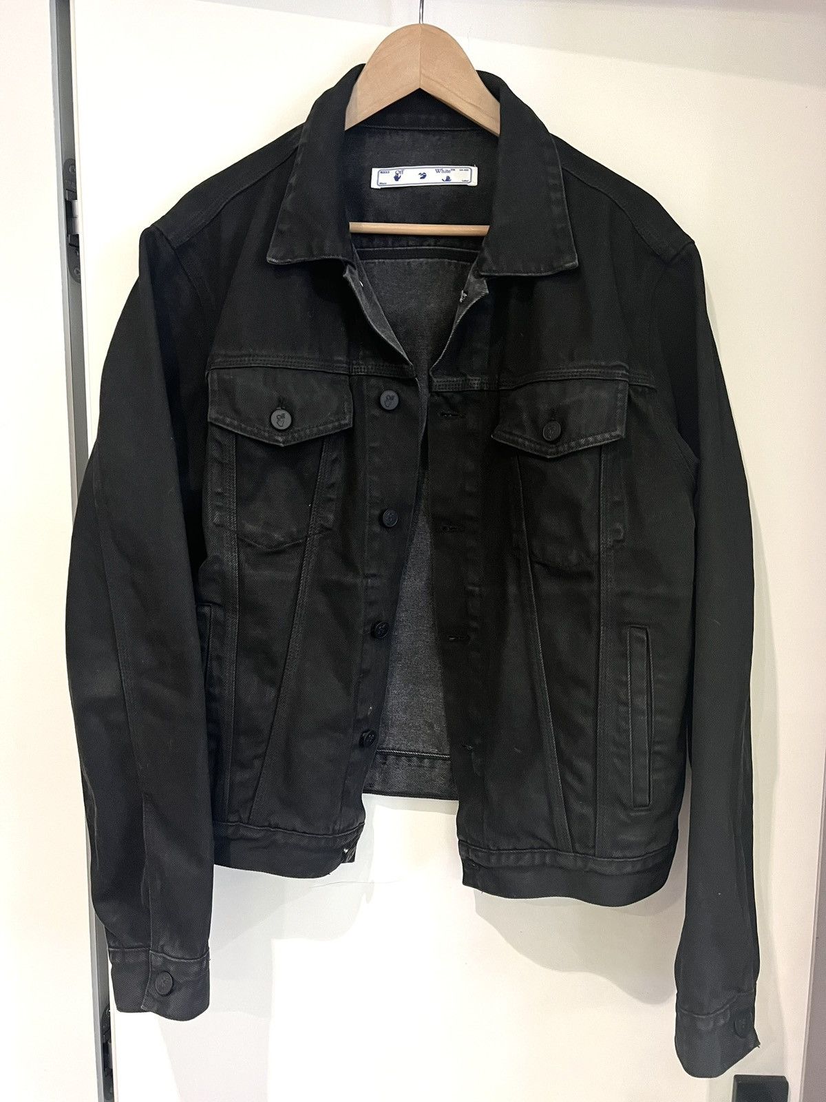 Off White Virgil Abloh Virgil era rare black denim jacket Grailed