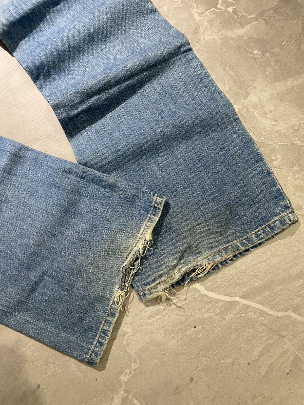 Japanese Brand Archive Style Slim Denim Washed Fade Rare Look Size US 33 - 7 Thumbnail