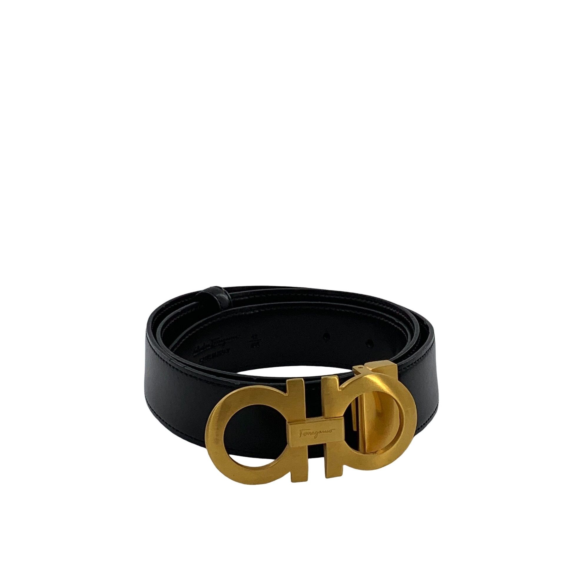 Salvatore Ferragamo Salvatore Ferragamo Gancini Logo Leather Belt 42 Size 42 - 1 Thumbnail