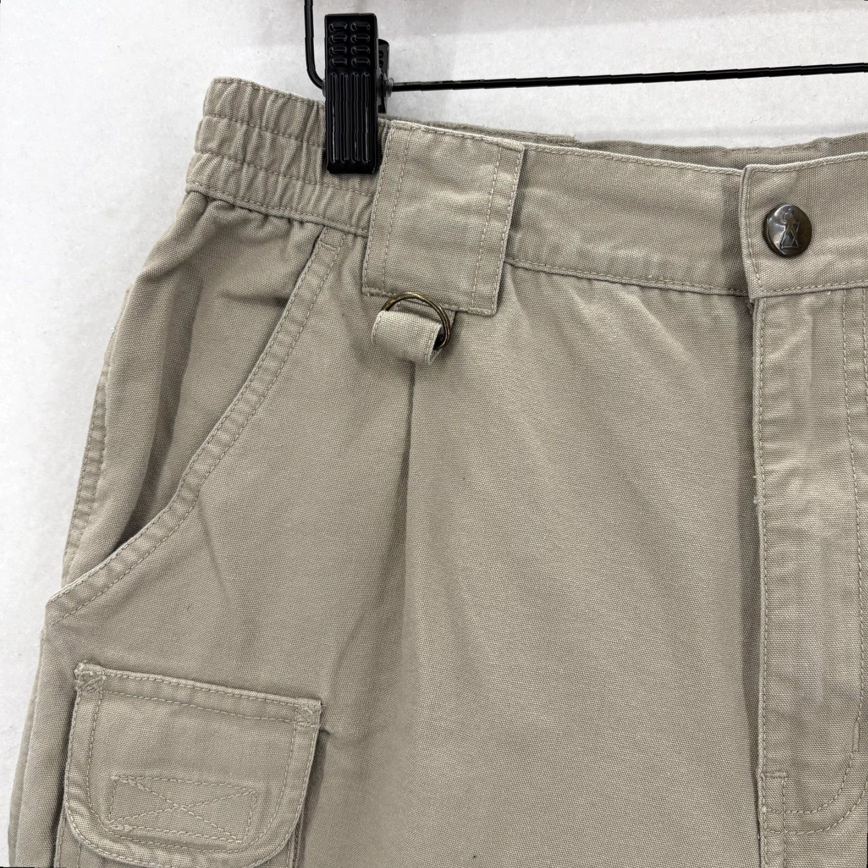 Royal Robbins Royal Robbins Pants Womens 6 Beige Cargo Hiking Cotton Elastic Waist Pockets Size 28" / US 6 / IT 42 - 3 Thumbnail