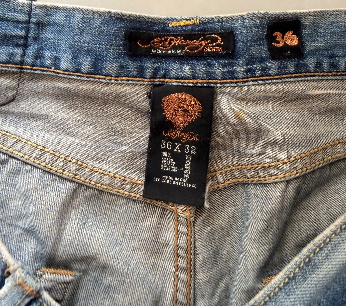 Ed Hardy Vintage Ed Hardy Spelled Out Jeans Size US 36 / EU 52 - 9 Thumbnail