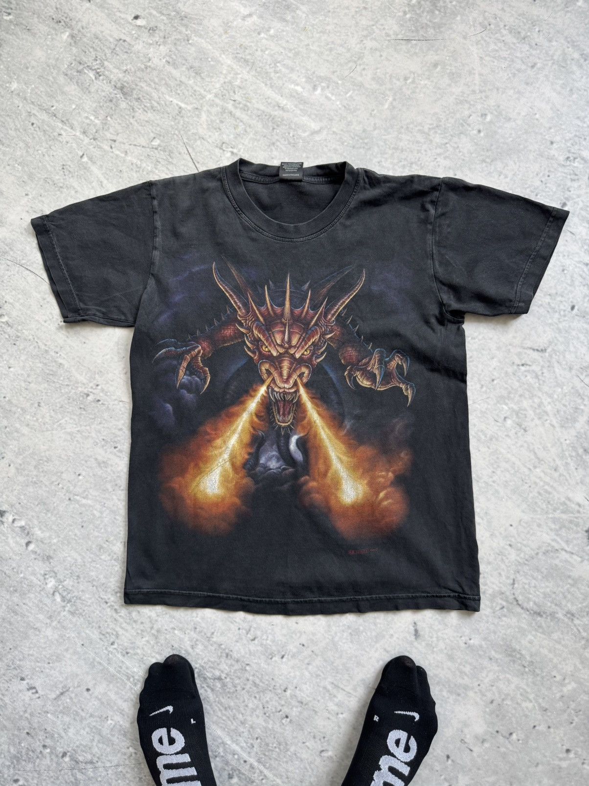 Japanese Brand × Vintage Awesome Japanese big logo Dragon tee Size US M / EU 48-50 / 2 - 1 Thumbnail