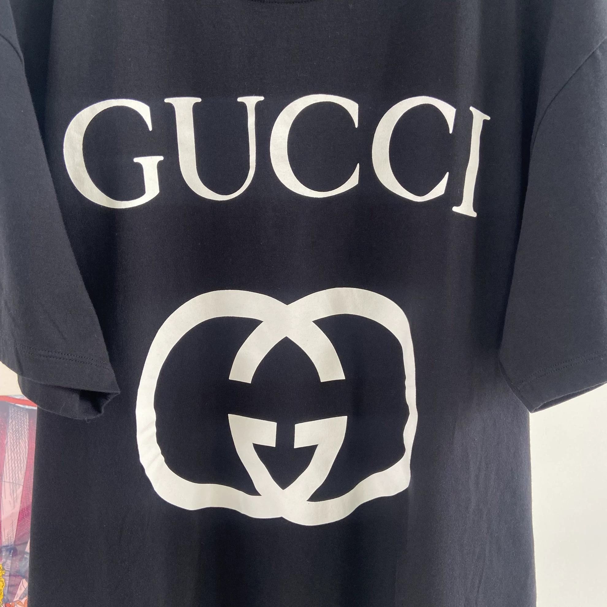 Gucci Gucci Black Letter Print T - shirt L Size US L / EU 52-54 / 3 - 4 Thumbnail