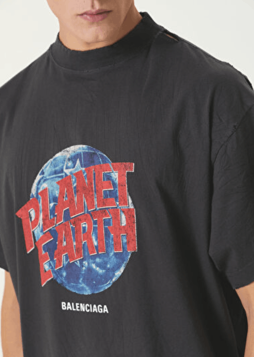 Balenciaga Balenciaga Planet Earth Oversized T shirt Size US M / EU 48-50 / 2 - 5 Thumbnail