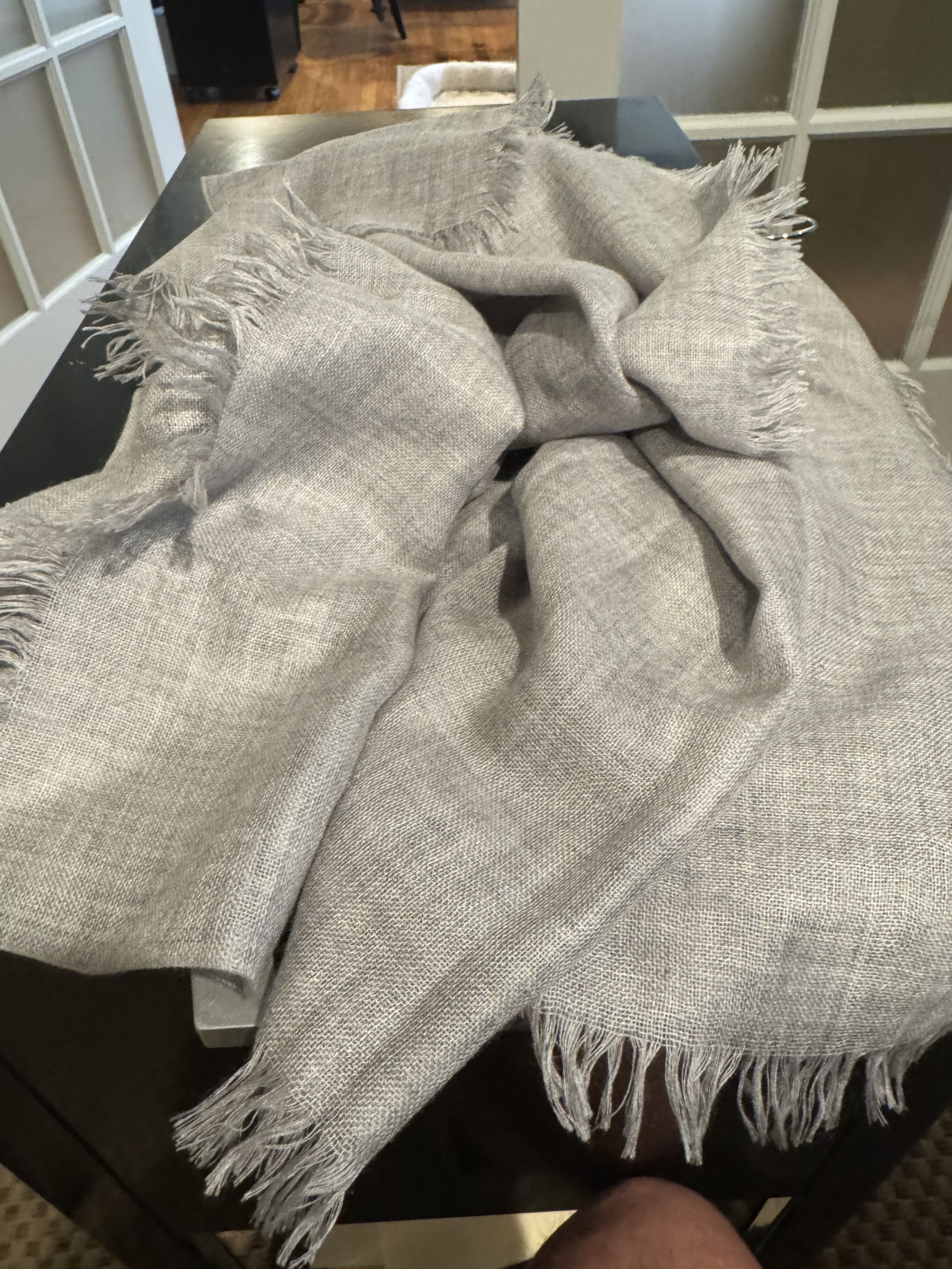 Other Light Grey Silk Scarf. No Label on Scarf. Lightweight Size ONE SIZE - 1 Preview