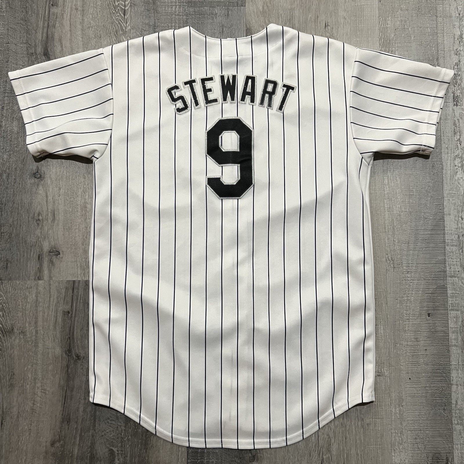 Majestic Colorado Rockies White MLB Baseball Jersey Stewart Pinstripe Size US S / EU 44-46 / 1 - 2 Thumbnail
