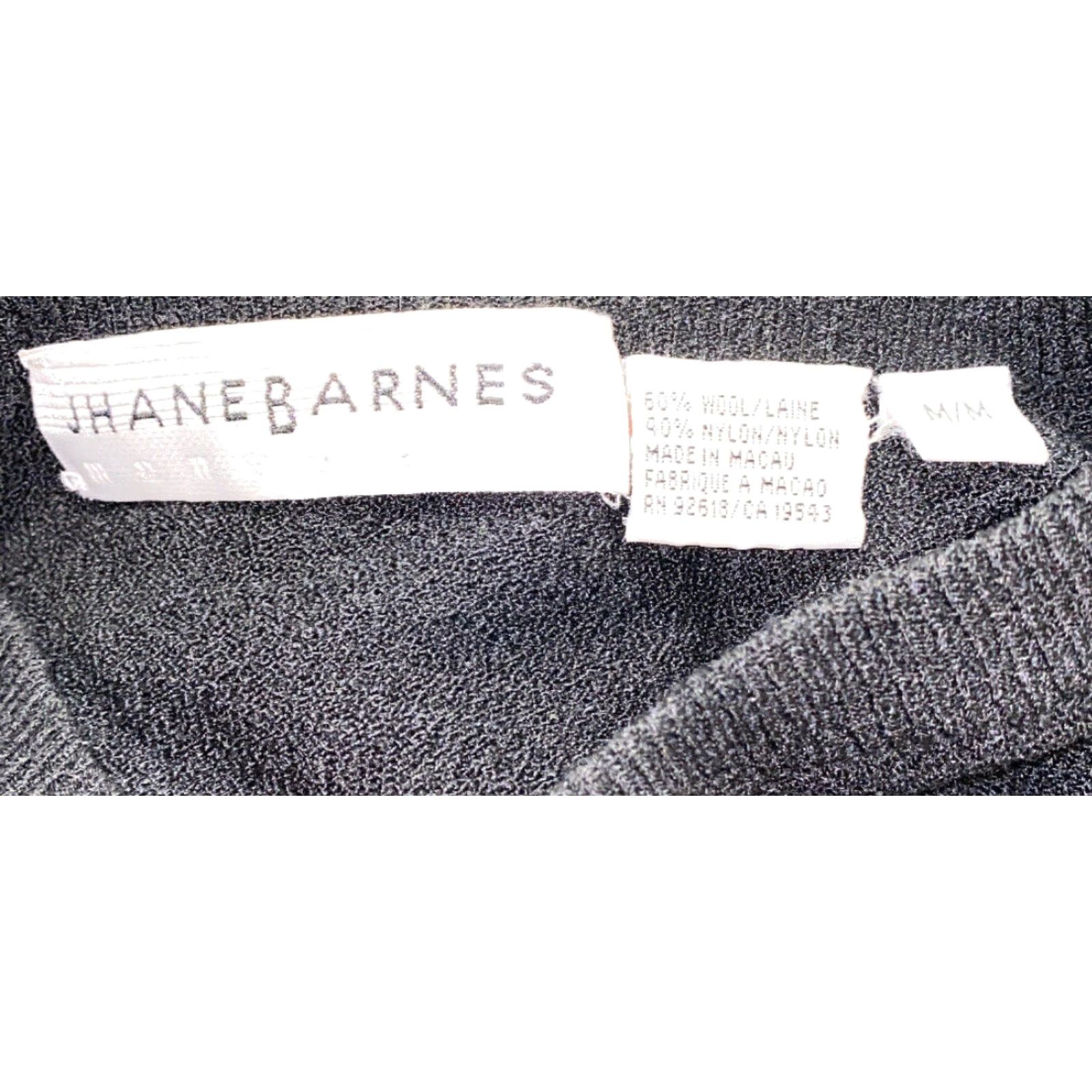 Vintage Jhane Barnes Mens V-Neck Sweater Black Wool Nylon Medium Size US M / EU 48-50 / 2 - 5 Thumbnail