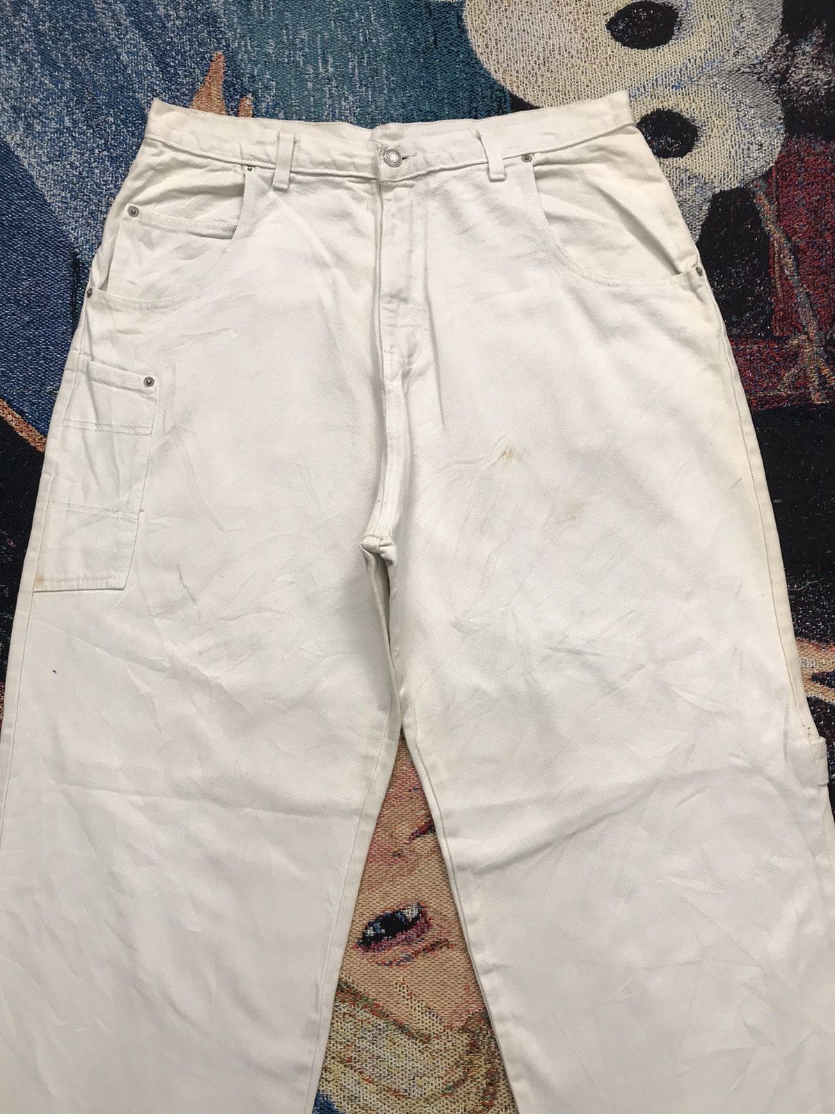 Vintage Vintage hip hop big pocket embroidered baggy denim Size US 36 / EU 52 - 4 Thumbnail