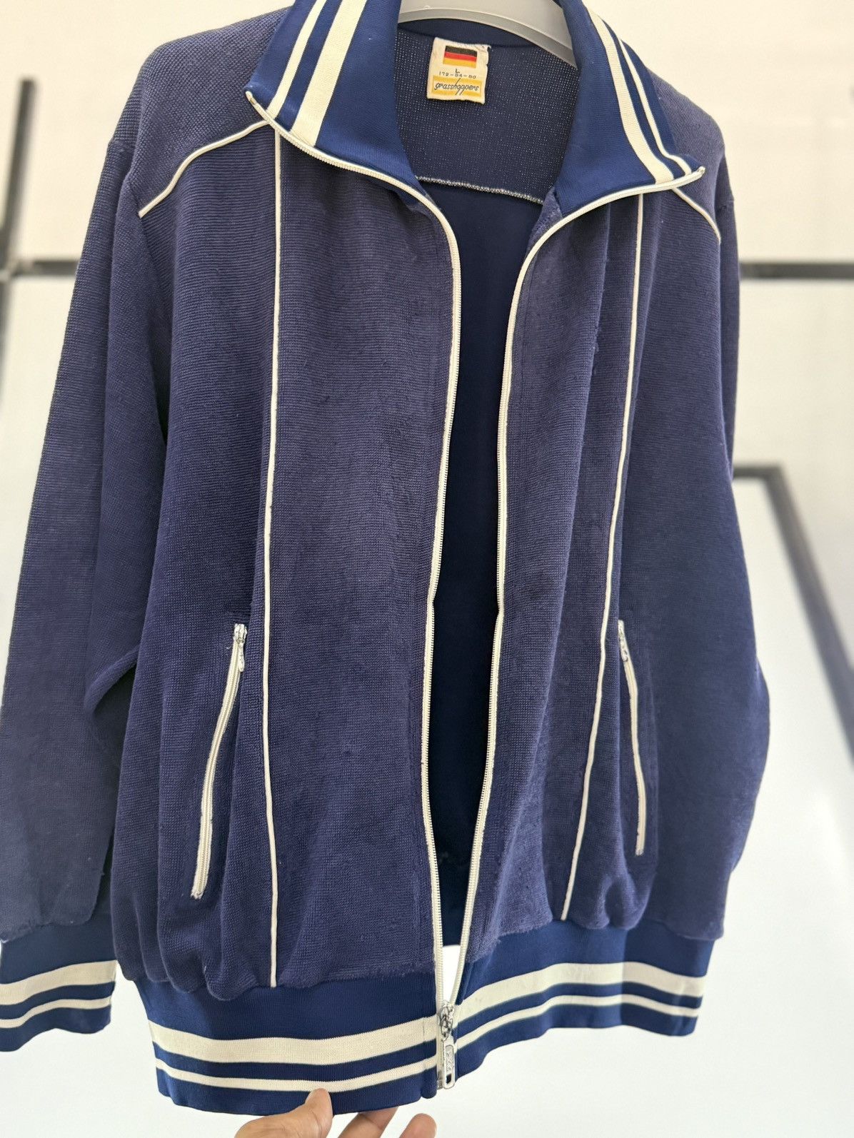 Vintage 🔥 Vintage 80's Germany Grasshoppers Velour Track Jacket - L Size US L / EU 52-54 / 3 - 13 Thumbnail