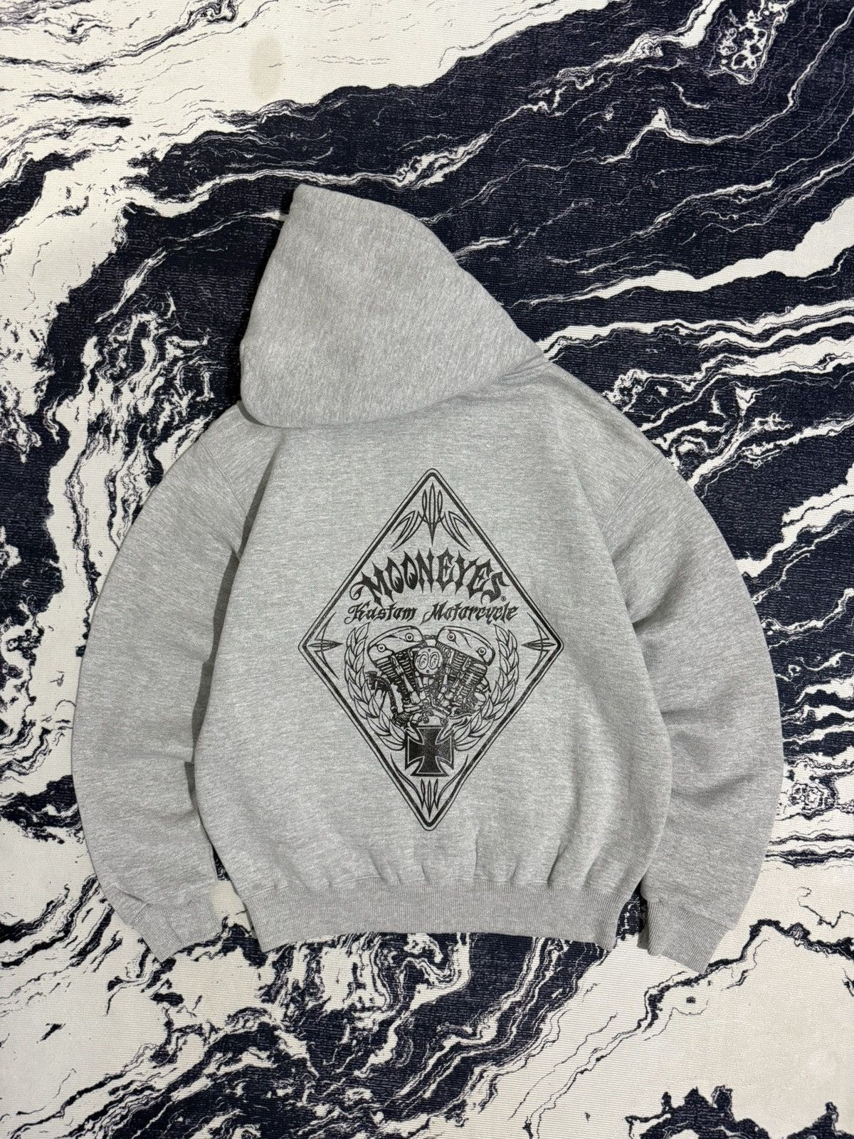 Vintage Vintage mooneyes motorcycle ziphoodie Size US S / EU 44-46 / 1 - 1 Thumbnail