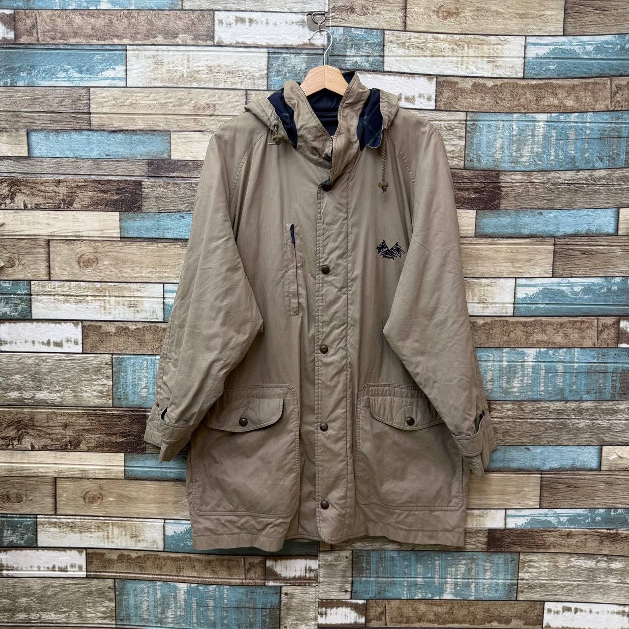 Burberry Vintage 90s Burberrys Hooded Utility Mountain Parka Jacket Size US L / EU 52-54 / 3 - 1 Thumbnail