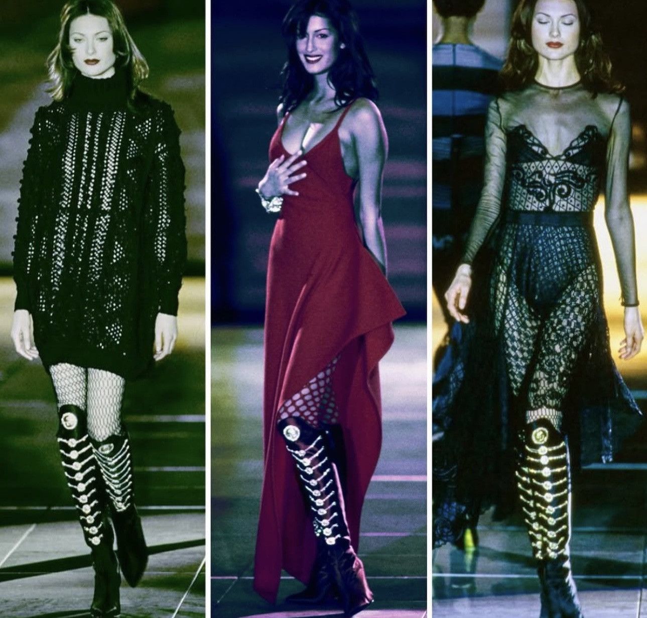 Versace Gianni Versace Couture FW1993 Medusa Knee Boots Size US 8.5 / IT 38.5 - 17 Thumbnail