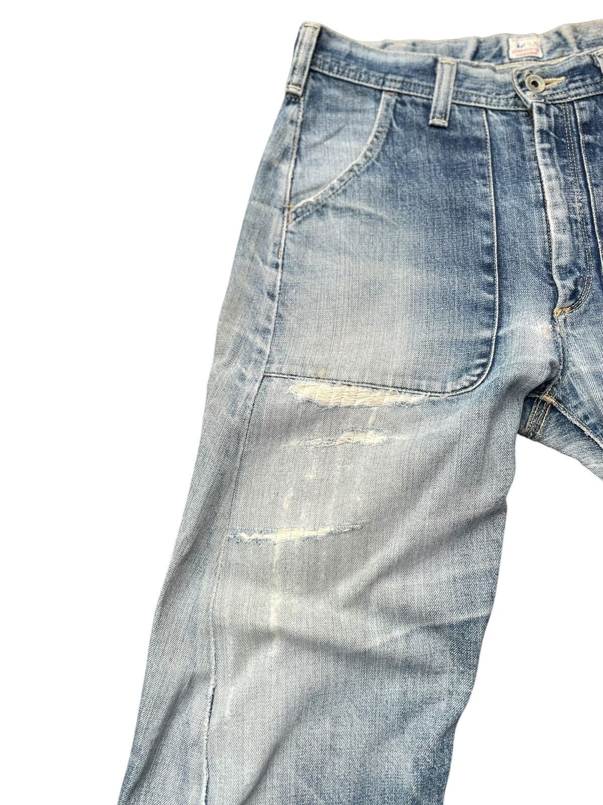 Lee Vintage Lee Distresed Denim Size US 31 - 4 Thumbnail