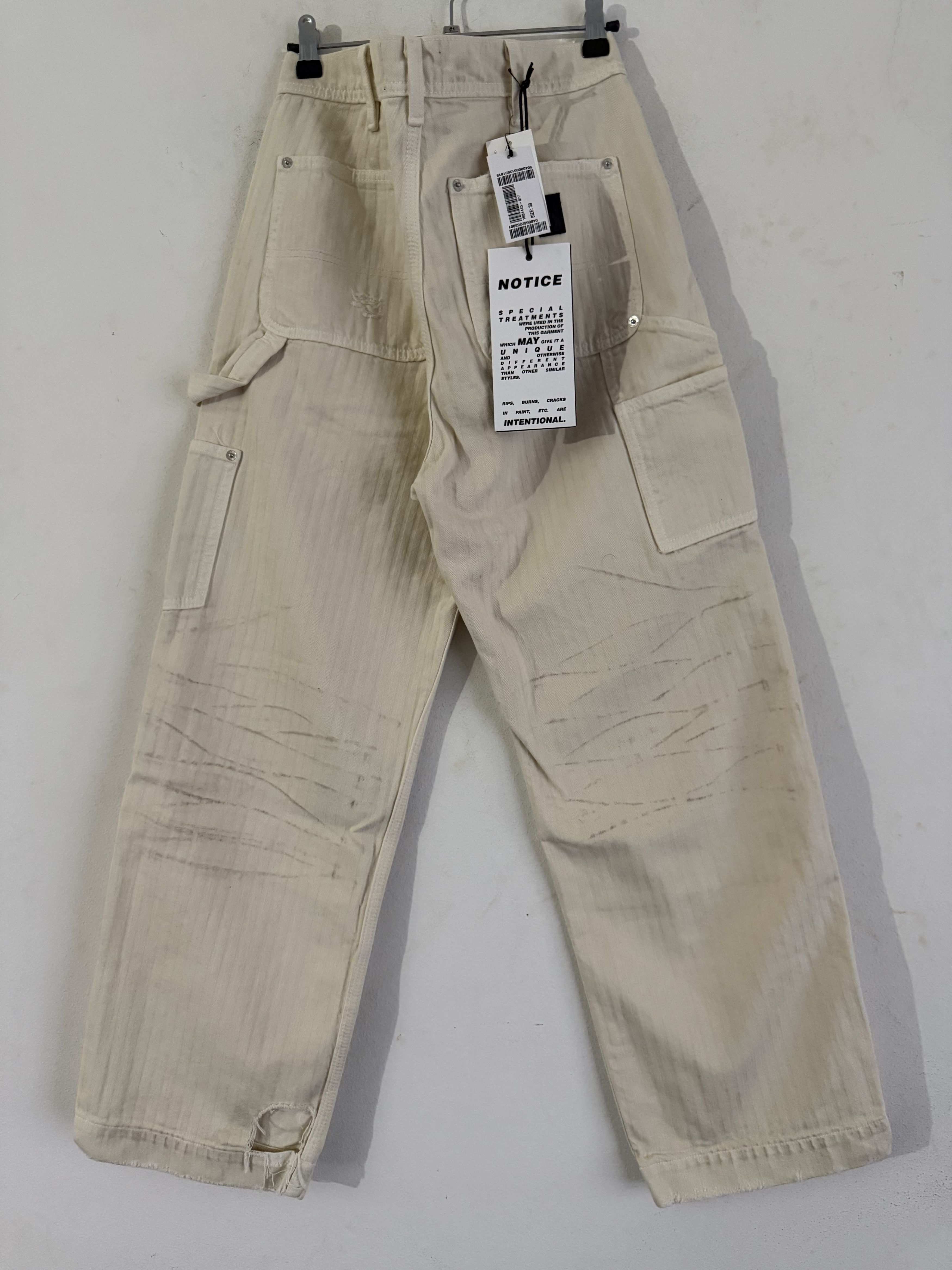 Enfants Riches Deprimes Off-White Double Knee Paint Denim Trousers Size US 30 / EU 46 - 10 Thumbnail