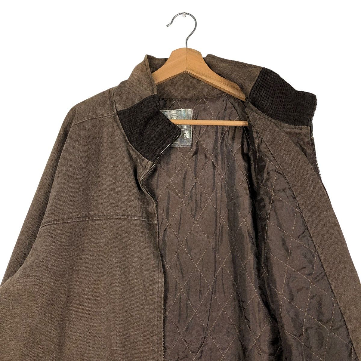 Japanese Brand 🔥VINTAGE BIKER JACKET CONTRASTRICK ISSEY MIYAKE Size US XL / EU 56 / 4 - 12 Thumbnail