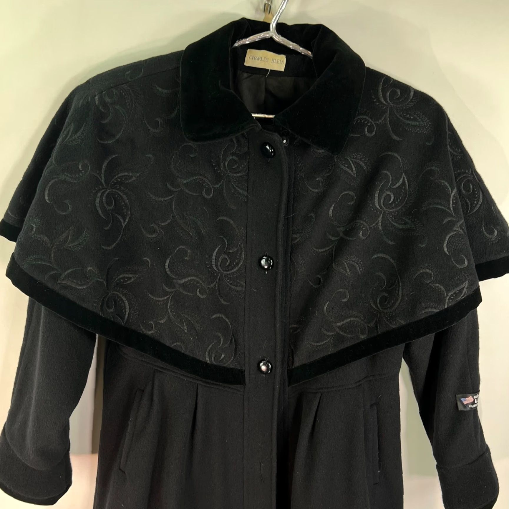 Vintage VINTAGE Forstmann Victorian Wool Jacket Womens XL 1940s Beaded Black Retro Size XL / US 12-14 / IT 48-50 - 2 Thumbnail