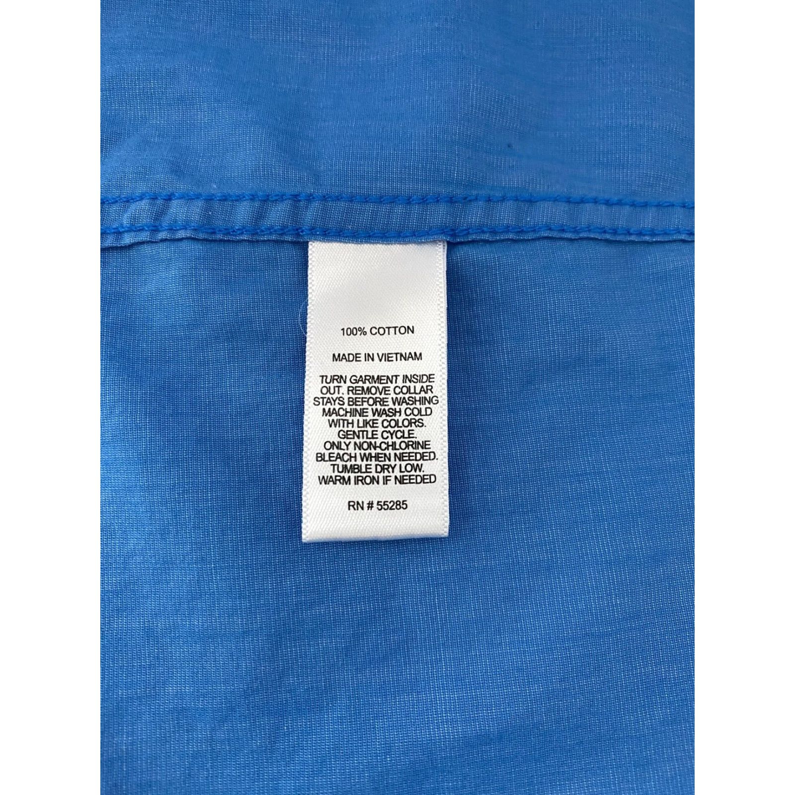 Express Express Shirt Mens Medium Blue Fitted Short Sleeve Button Front Cotton Casual Size US M / EU 48-50 / 2 - 3 Thumbnail