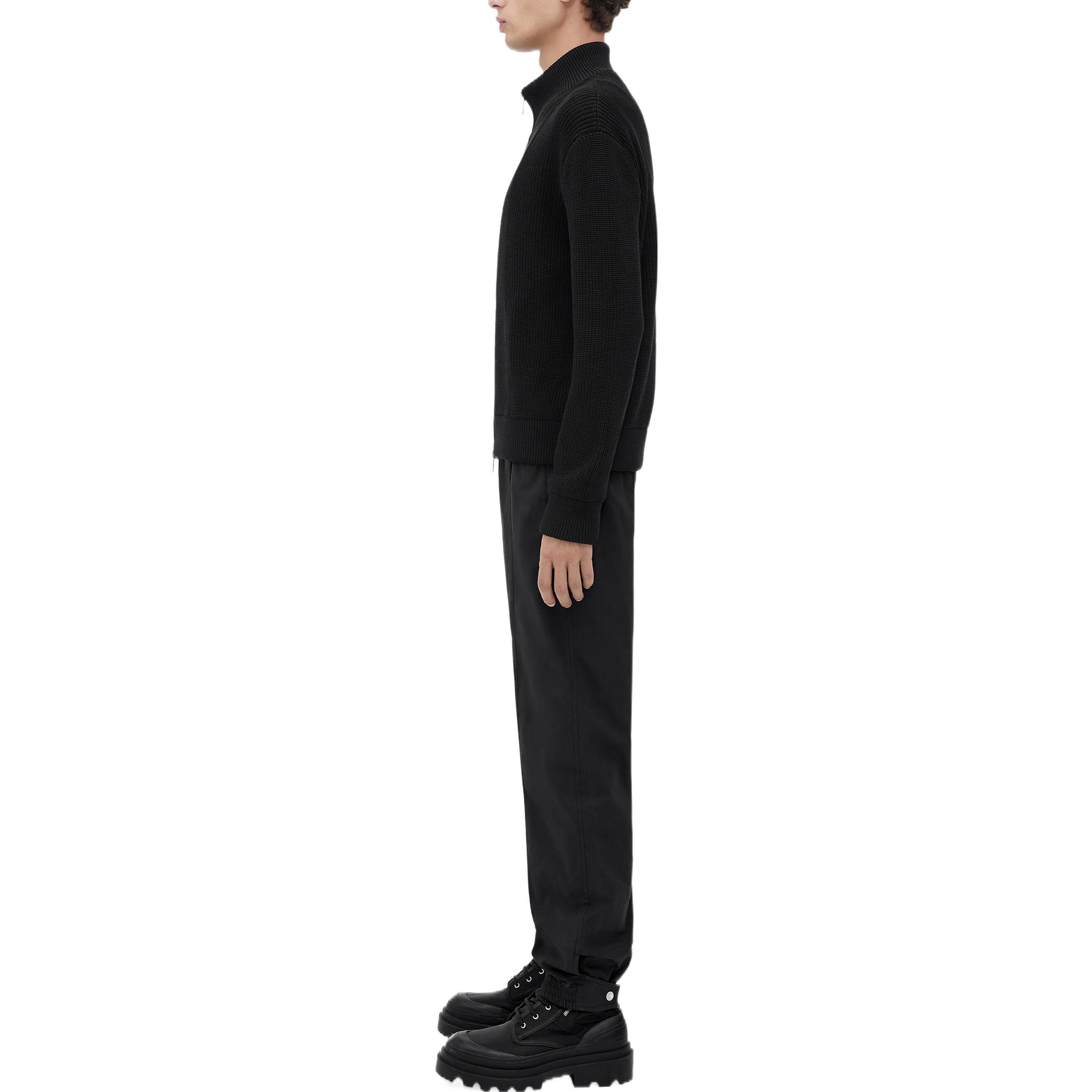 Bottega Veneta o1bcso1str0725 Ribbed Cotton Cardigan in Black Size US XL / EU 56 / 4 - 4 Thumbnail