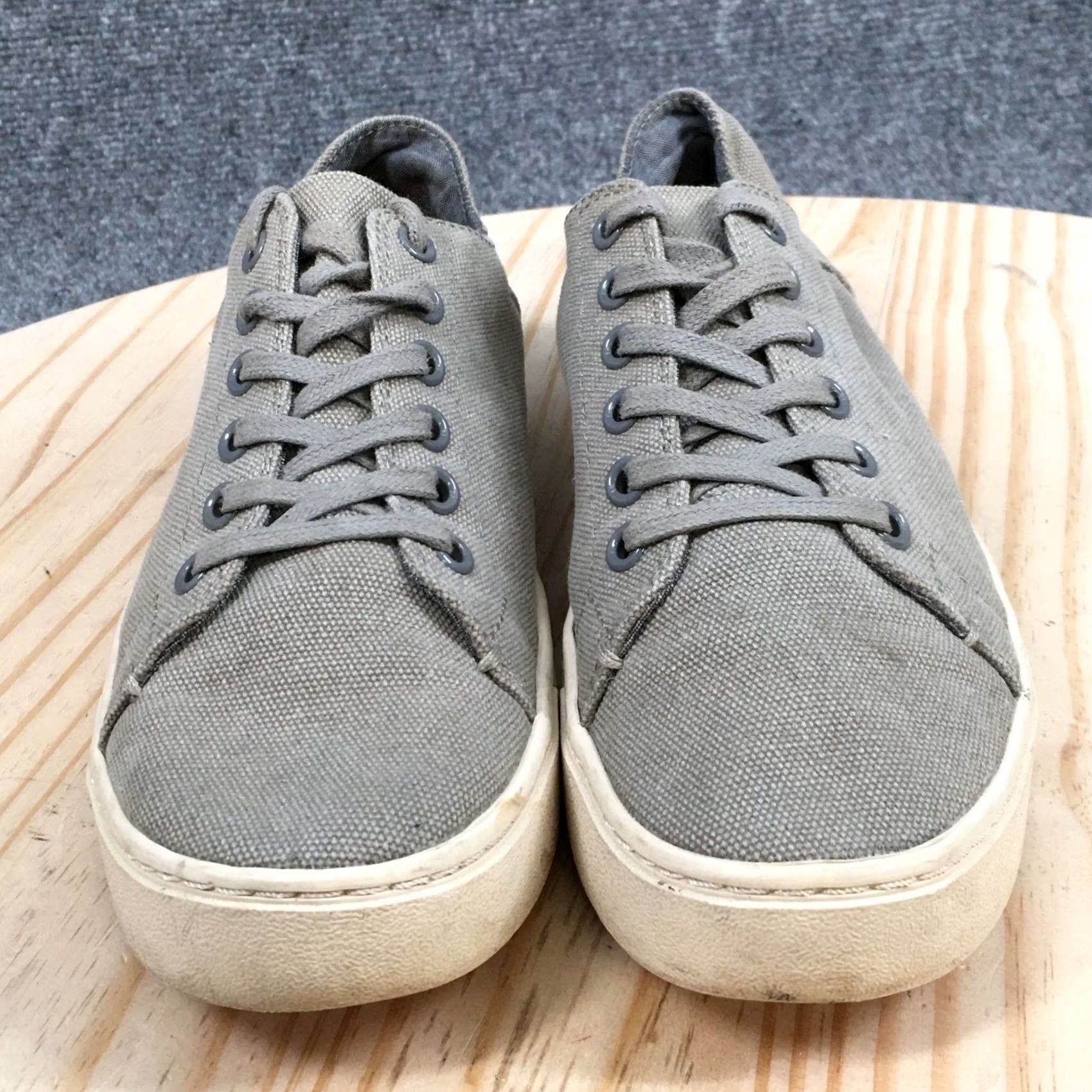 Toms TOMS Lenox Sneakers Gray Canvas Lace Up Low Top Comfort Womens 7 Shoes Casual Shoes Size M / US 6-8 / IT 42-44 - 7 Thumbnail
