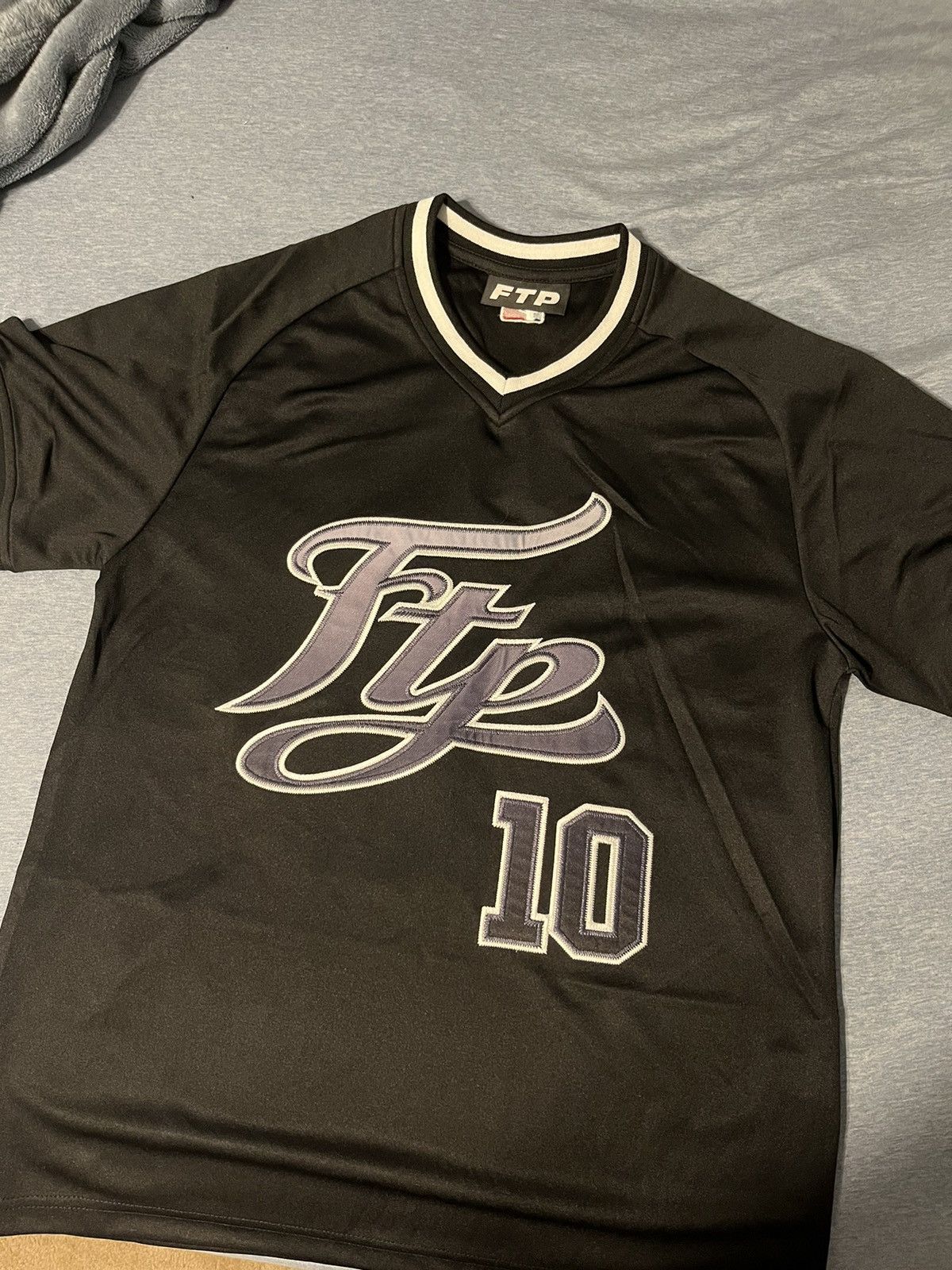 FTP Script Pullover Baseball Jersey Black