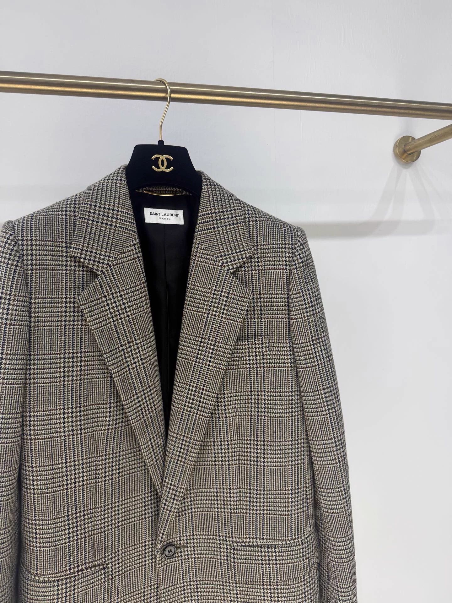 Saint Laurent Paris SLP Wales Check Wool Classic Blazer Size S / US 4 / IT 40 - 2 Thumbnail
