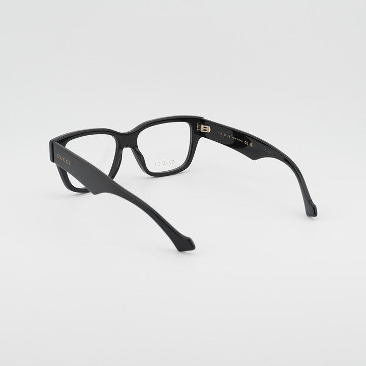 Gucci Gucci GG1428O 001 Square Eyeglasses - Shiny Black 52mm Size ONE SIZE - 11 Thumbnail