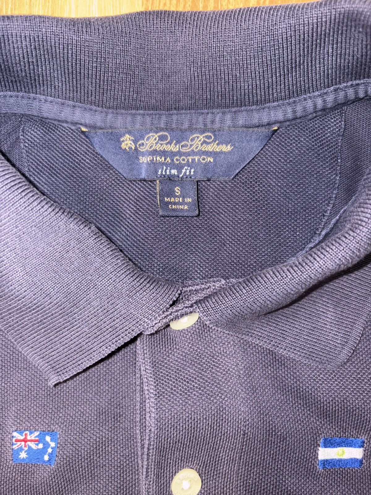 Brooks Brothers Brooks Brothers Supima Cotton Multi Flag Embroidered Polo Size US XXS / EU 40 - 6 Thumbnail