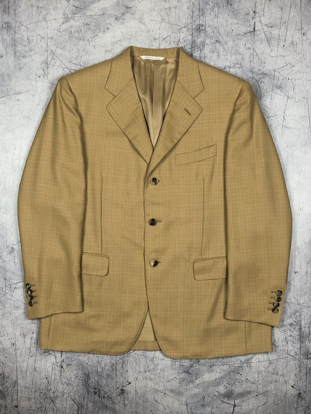 Canali Vintage Canali Haffke Pure Wool Italy Blazer sport coat og Size 50R - 2 Thumbnail