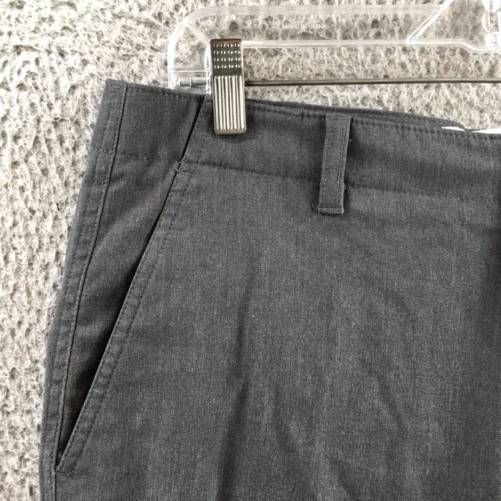 Calvin Klein Calvin Klein Slim Fit Chino Pants Mens 33x32 Gray Mid Rise Flat Front Casual Zip - Regular - Gray - Pants - Calvin Klein - Mens Size US 33 - 3 Thumbnail