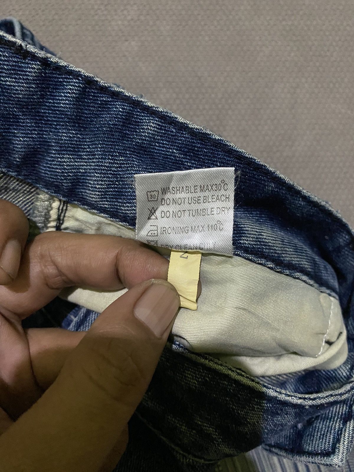 Hysteric Glamour × Japanese Brand Y2k Reknat “Visvim style” patchwork baggy jeans Size US 33 - 10 Thumbnail