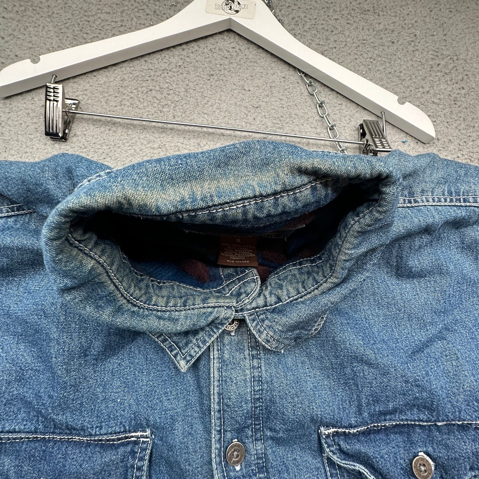Levi's VTG Levi Strauss Denim Fleece Lined Plaid Button Up Shirt XL Size US XL / EU 56 / 4 - 8 Thumbnail
