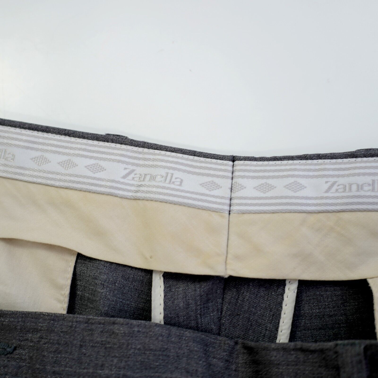 Zanella Zanella Wool Gray Dress Pants 36/31 High Rise Pleated Cuffed Size 36R - 8 Thumbnail