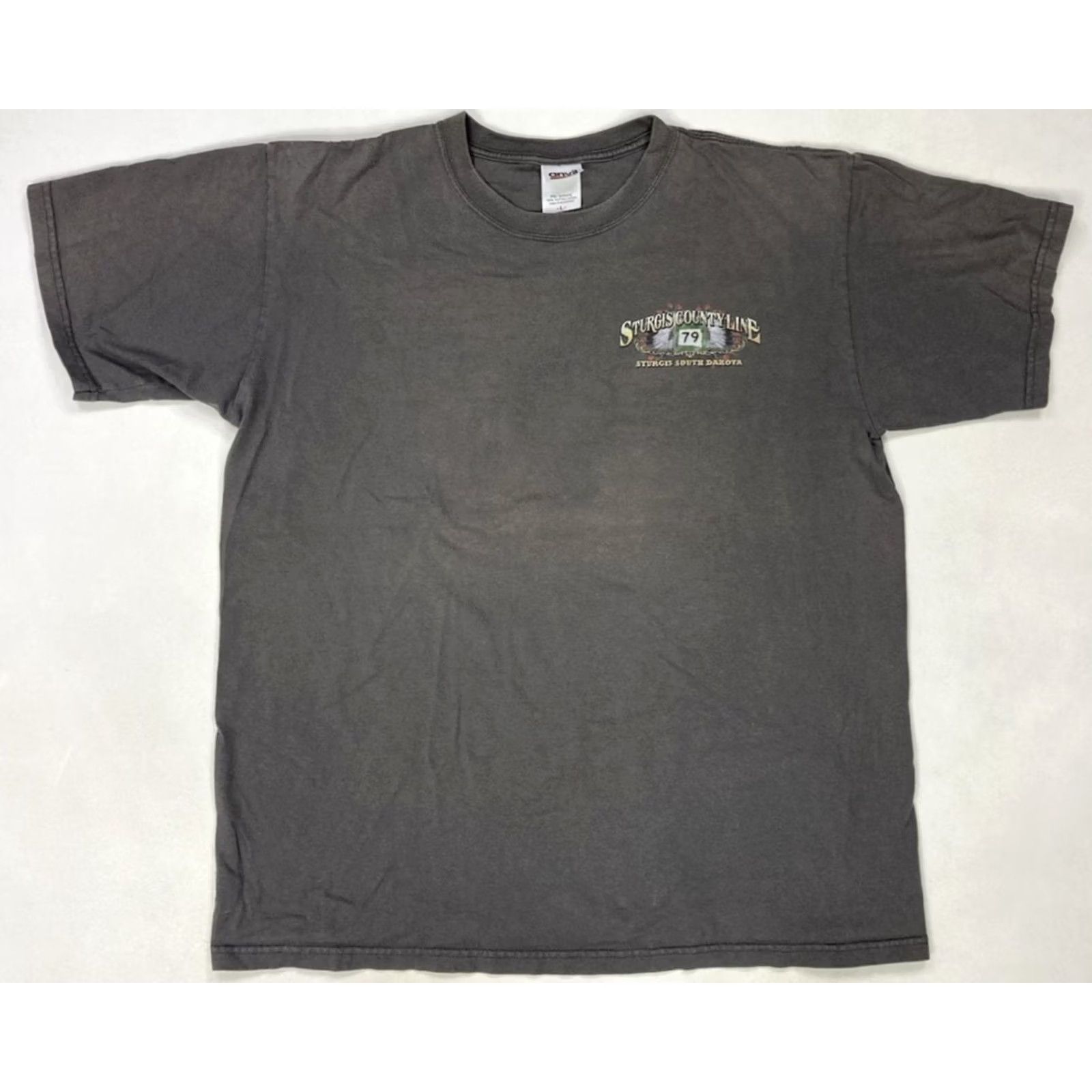 Anvil Sturgis County Line Graphic T-shirt Men Large Gray Motorcycle South Dakota Size US XL / EU 56 / 4 - 3 Thumbnail