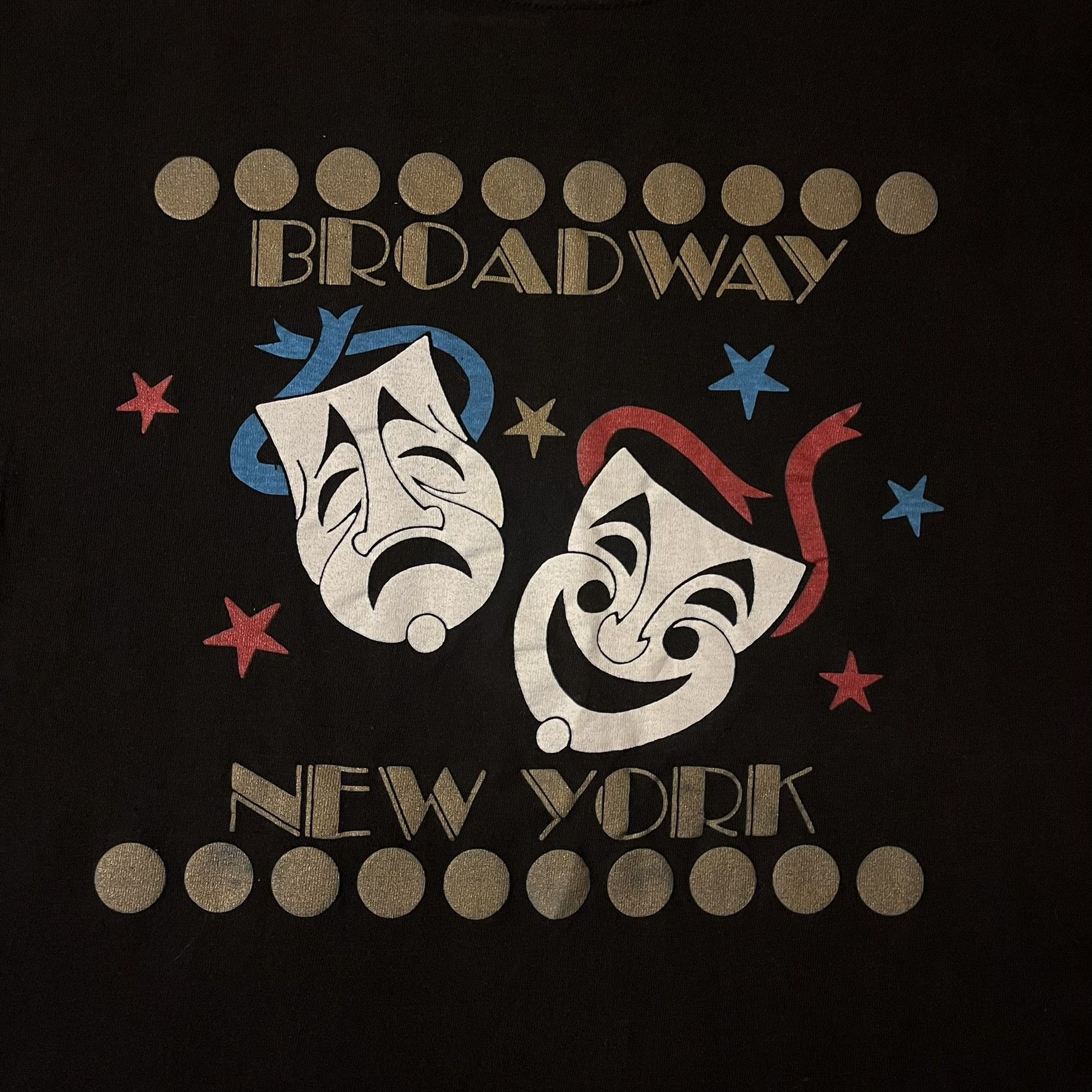 Vintage VTG 90s Broadway New York Comedy Tragedy Theatre Masks Tee Size US L / EU 52-54 / 3 - 3 Thumbnail
