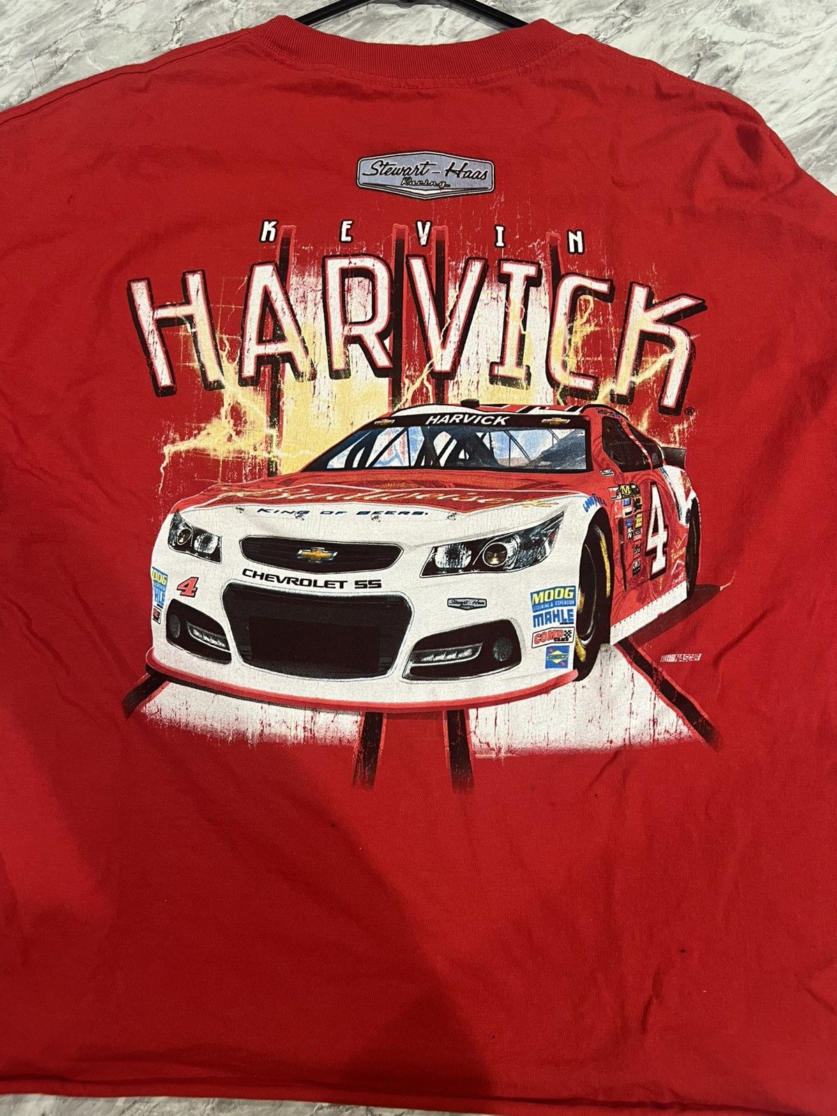 NASCAR Kevin Harvick Budweiser T-Shirt Size US XL / EU 56 / 4 - 2 Thumbnail