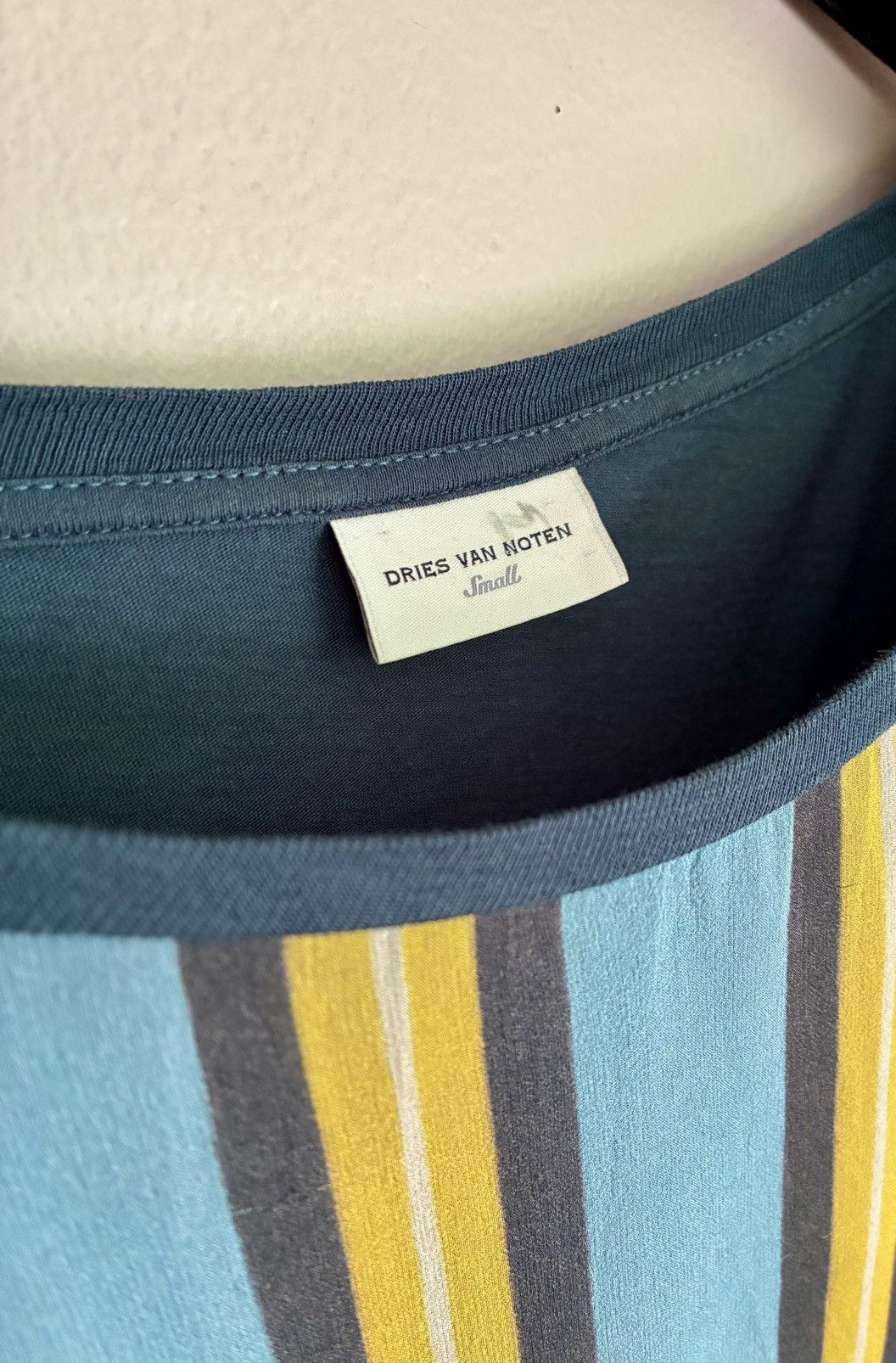Dries Van Noten Dries Van Noten Vintage Silk Overlay Striped Tee Size US S / EU 44-46 / 1 - 22 Thumbnail