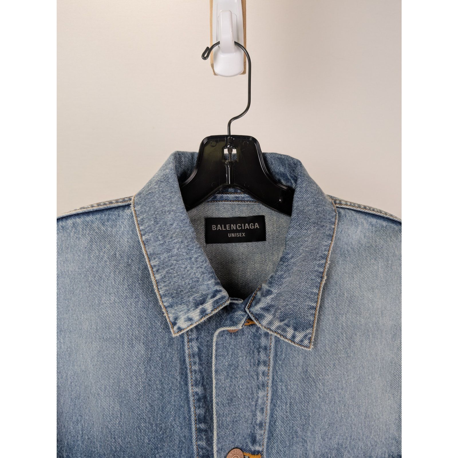 Balenciaga o1rshd1 Denim Organic Japanese Twill Jacket in Green/Olive L Size US L / EU 52-54 / 3 - 7 Thumbnail