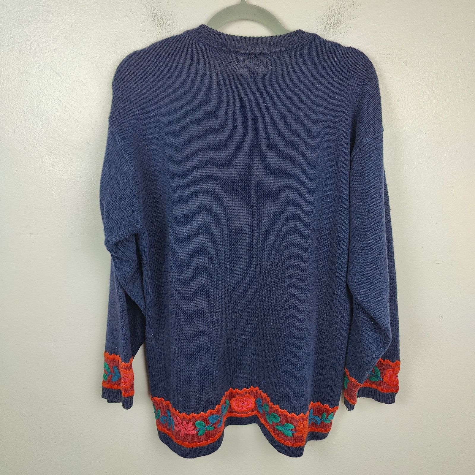 Other Vintage 90s Van Heusen For Her Sweater Womens Navy Blue Size M / US 6-8 / IT 42-44 - 4 Thumbnail