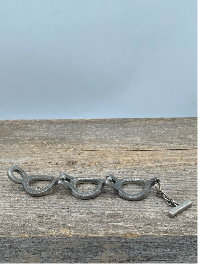 Vintage Anders Andersen Modernist Denmark 1960s Pewter Link Bracelet Size ONE SIZE - 7 Thumbnail