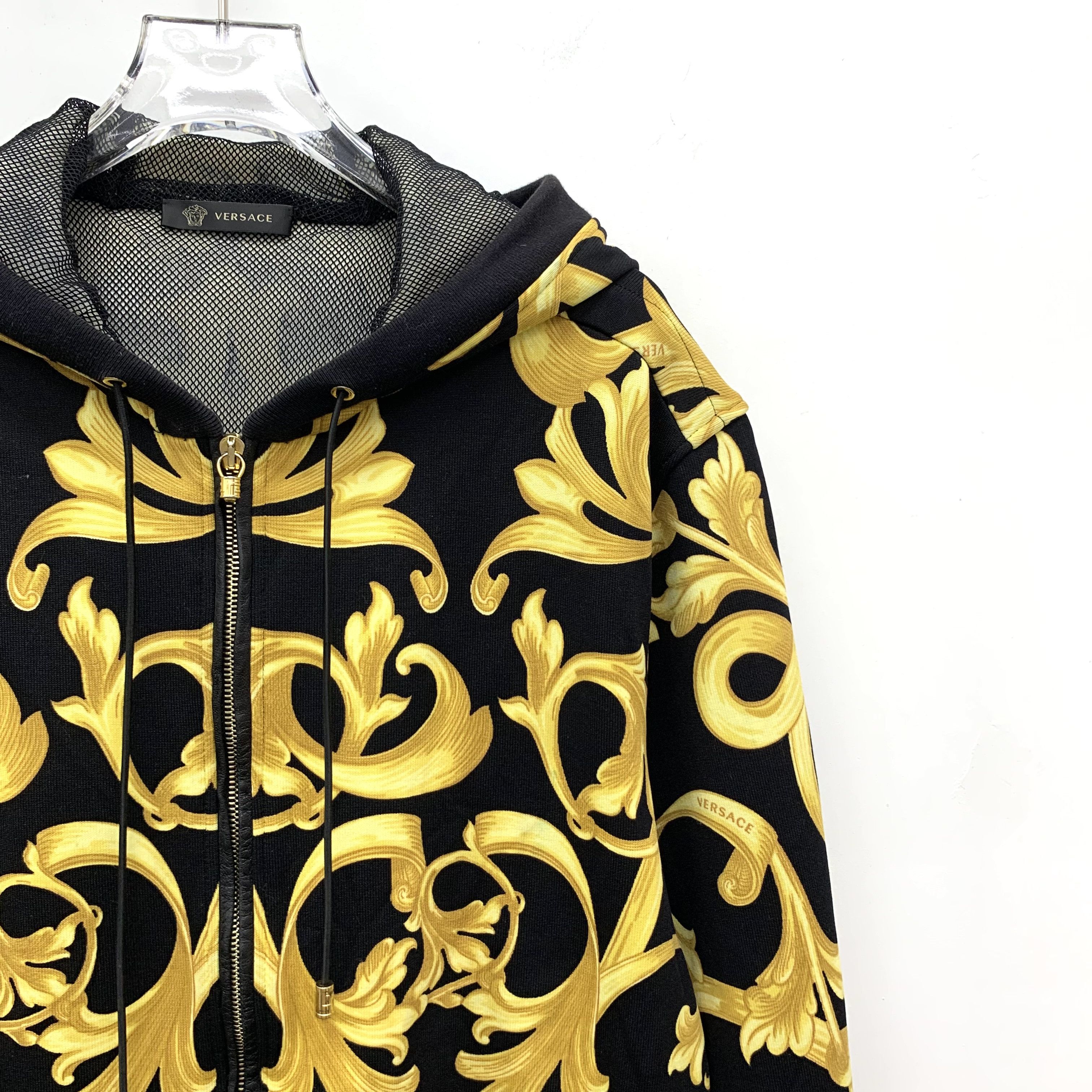 Versace Versace Floral Print Hoodie Jacket Black (M) Size US M / EU 48-50 / 2 - 8 Thumbnail