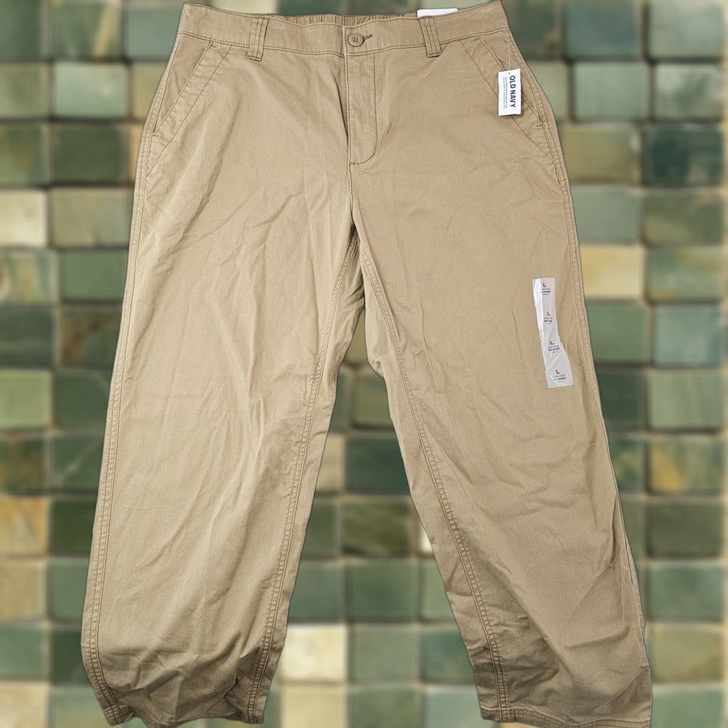 Old Navy Old Navy Pants Womens Large Khaki High Rise OG Chino Ankle Stretch Casual New Size 36" / US 14 / IT 50 - 1 Thumbnail