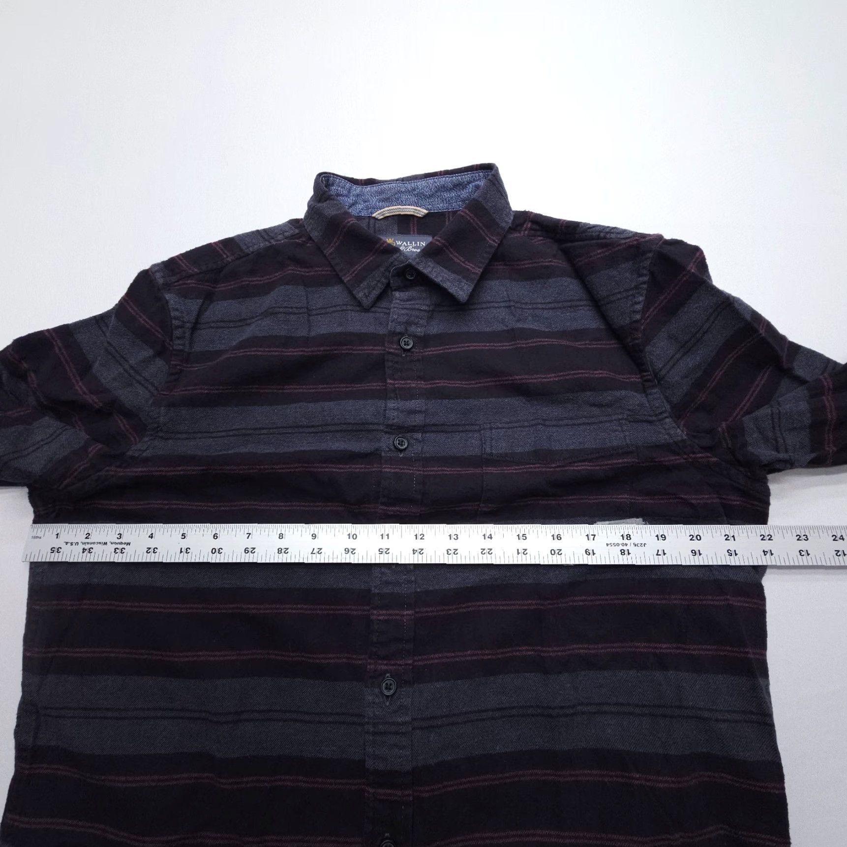 Vintage VINTAGE Wallin & Bros Long Sleeve Flannel Shirt Mens L Striped Cotton Soft Collared Size US L / EU 52-54 / 3 - 7 Thumbnail