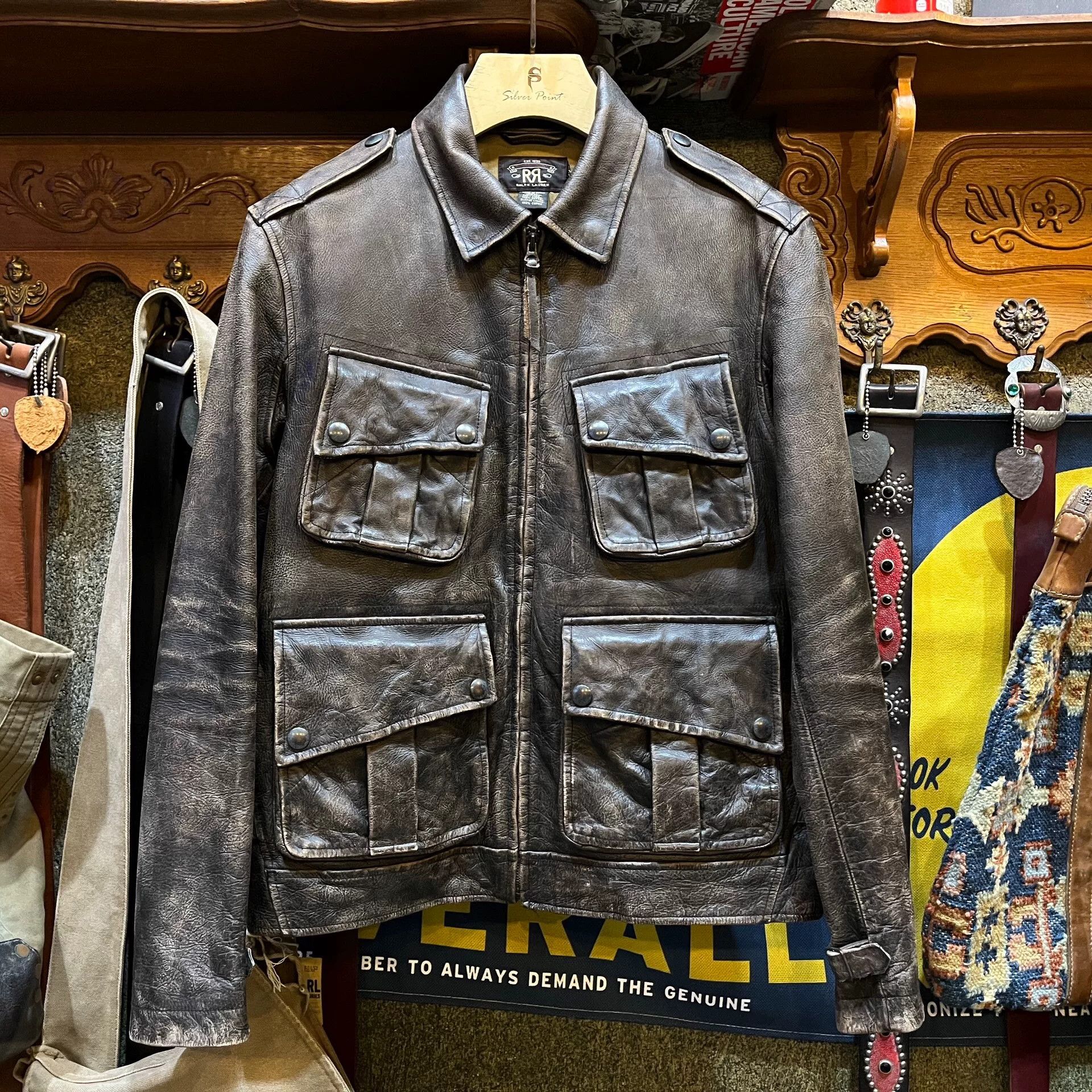 RRL Ralph Lauren RRL Buffalo Leather M43 Jacket Size US M / EU 48-50 / 2 - 1 Thumbnail