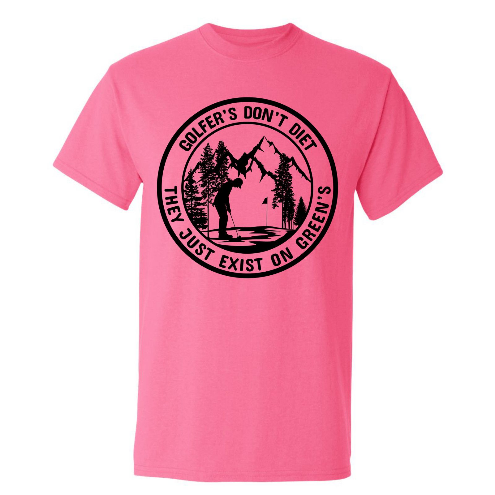 Gildan Golfers Don't Diet On Greens Funny Man Putting T-Shirt Size US L / EU 52-54 / 3 - 12 Thumbnail