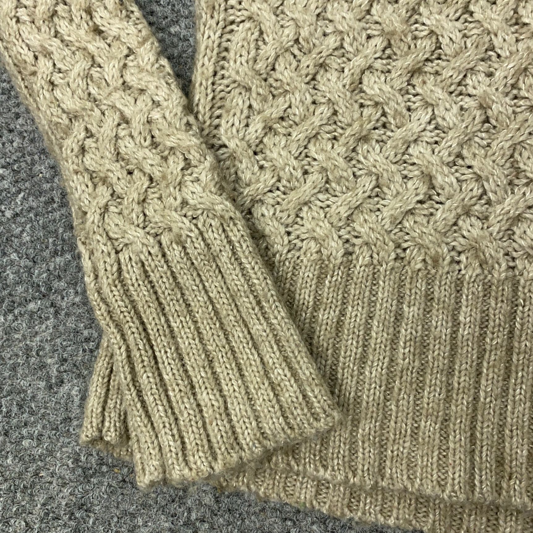 Vintage Kenji Hoodie Sweater Womens Medium Beige Wool Alpaca Blend Size M / US 6-8 / IT 42-44 - 4 Thumbnail