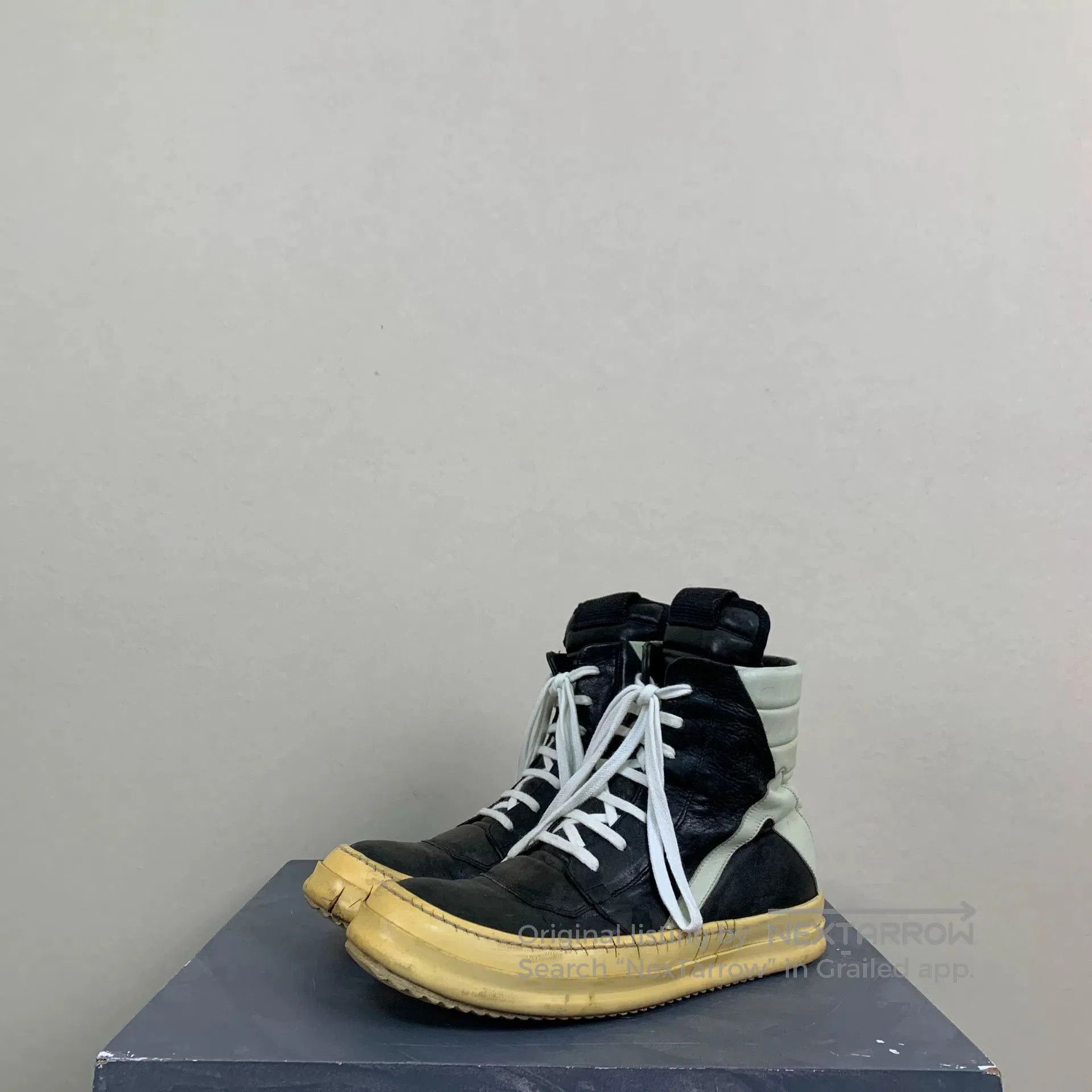 Rick Owens rick owens black and white high. Size US 9 / EU 42 - 2 Thumbnail